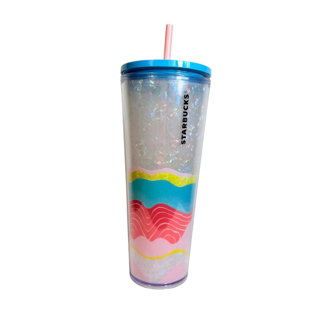 Starbucks Pastel Wave Iridescent Venti Cold Tumbler Spring 2020